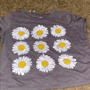 flower cropped tee